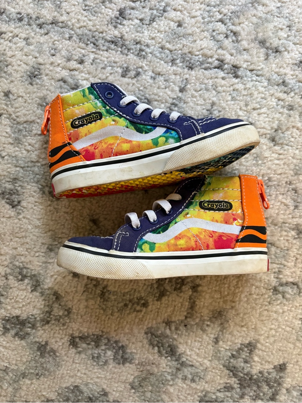 Crayola Kids' High-Top Sneakers in Purple, Orange, Green, Yellow